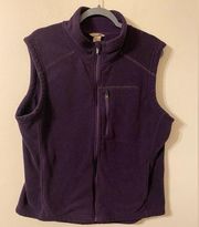 Womens Duluth Trading Co. Purple Fleece Full Zip Vest Size XL