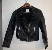 OLD NAVY Women’s Black Faux Leather Moto Jacket Size XS