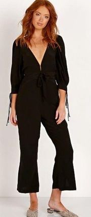 NEW For Love & Lemons Georgi Jumpsuit Noir Black