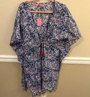 NWT Simply Southern Women's Swim Summer Cover-Up Tassel Leaf Multicolor S-M