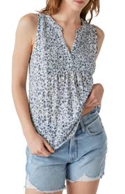 Floral Split Neck Tank