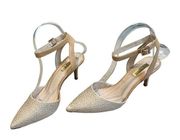 Louise Et Cie Esperance Ankle-strap Pointed-toe Pump Copper Gold D’Orsay