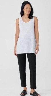 Organic Linen Jersey Scoop Neck Tank Top Size Medium White NWT