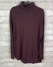 Treasure & Bond High Low Turtleneck Burgundy