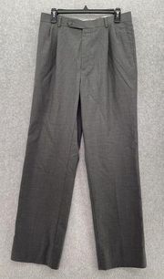 Phillip St. John Women's Wool Pants Solid Gray Size 32 Vintage Trousers