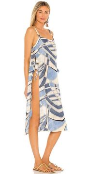 CULT GAIA Este Tunic Cover Up In Blue Wave