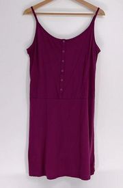 Lolë Cotton Aubergine Spaghetti Strap Dress Women’s Size Large