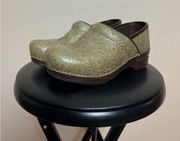 Gold  Medallion Embossed Clogs Size 37 EUC