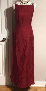 NWT  Silk Wine🍷Prom Vintage Y2k A-line Casual Dress
