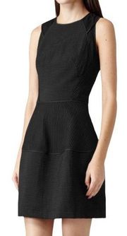 Reiss Zaria-Sheer Stripe Dress - Black - US 2