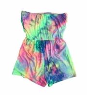 Justify Juniors Tie-Dye Strapless Romper Size M