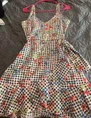 Boutique Checkered Floral Dress