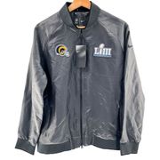 Nike Super Bowl LIIII Los Angeles Rams Media Night Bomber Jacket Coat Large