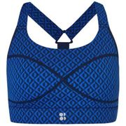 Sweaty Betty Power Medium Support Sports Bra Blue Apex Geo Print Size Small S