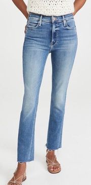 💕MOTHER💕 Mid Rise Dazzler Ankle Fray Jeans - Riding The Cliffside 30 NWOT