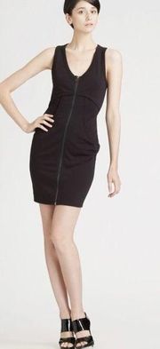 T Alexander Wang Black Sleeveless Zipper Front Mini Dress