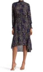 Nanette Lepore Smocked Waist Hi-Lo Midi Dress