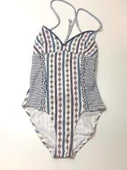 Jessica Simpson Moroccan Stripe One-Piece Swimsuit