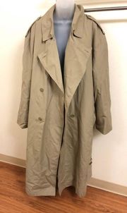 Vintage Men’s  Trench Coat Jacket (Men’s 46 Reg, Women’s XXL)