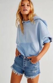 Frayed Hem Jean Shorts 