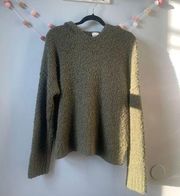 A New Day Fuzzy Oversized Moss Green Hooded Sweater