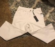 Rue 21 off white distressed cropped pants sz 10