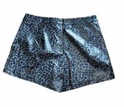 NWOT Le Lis Collection Faux Leather Leopard Skort