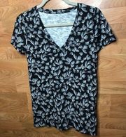 Merona Small Leaf Print Short Sleeve T-Shirt