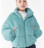 Fluffy Corduroy Puffer Jacket