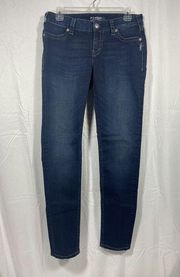 Silver Suki Jeans W30/L31 Blue Mid Rise Super Skinny Dark Stretch Jeans
