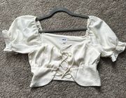 Cream Crop Top