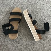 Black espadrille sandals