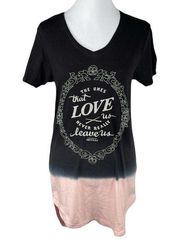 Harry Potter Sirius Black Night Shirt Ones Who Love Us Dip Dye Black Pink Small