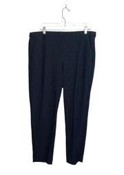 Tyler Black & White Pinstripes High Rise Straight Leg Pants