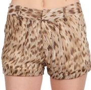 Haute Hippie Cheetah Silk Shorts