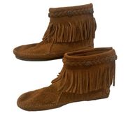 Minnetonka | moccasin brown ankle boots size 7.5