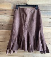 Newsport News Brown Leather Skirt