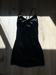 Black Velvet Mini Dress