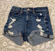 Distressed Denim Shorts