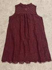 Lace Maroon Dress