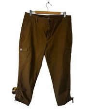 Eddie Bauer Adventurer® Stretch Ripstop Crop Cargo Pants Brown Women's sz. T14