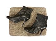 Calvin Klein Black Nader Zip Up Ankle Boots with Heel Size 9M