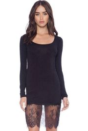 miss me Livi dress revolve nwot black ribbed lace hem dress bodycon   Measurements  18” pit to pit 37” long