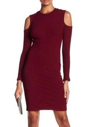 David Lerner Cold Shoulder Knit Mini Dress