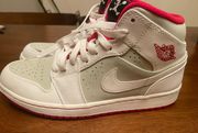 Nike  1 Hare Nike White Grey And Red Size 8.5 Men/10.5 Women