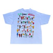 Vintage 90s Life Is Full Of Choices Cocktails Bar Graphic White T-shirt