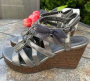 NEW BKE Buckle Nikita Wedge Sandals 7.5