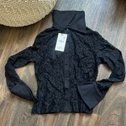 Mango Lace Button Up