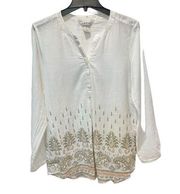Orvis cotton bohemian blouse size small