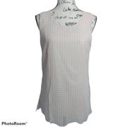 Melissa Paige Peach Gingham Sleeveless Top Size M